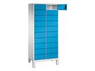 C+P Laptopschrank, mit Elektrifizierung 1800x810x500mm, 7035/5012, 2x10 Fächer