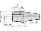 GÜHRING Hydro-Dehnspannfutter DIN69871ADB SK40, 20x64,5mm schwer