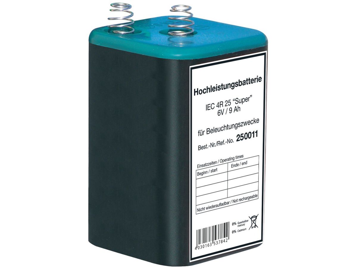 Blockbatterie IEC 4R25 6V 9Ah 4030163537842