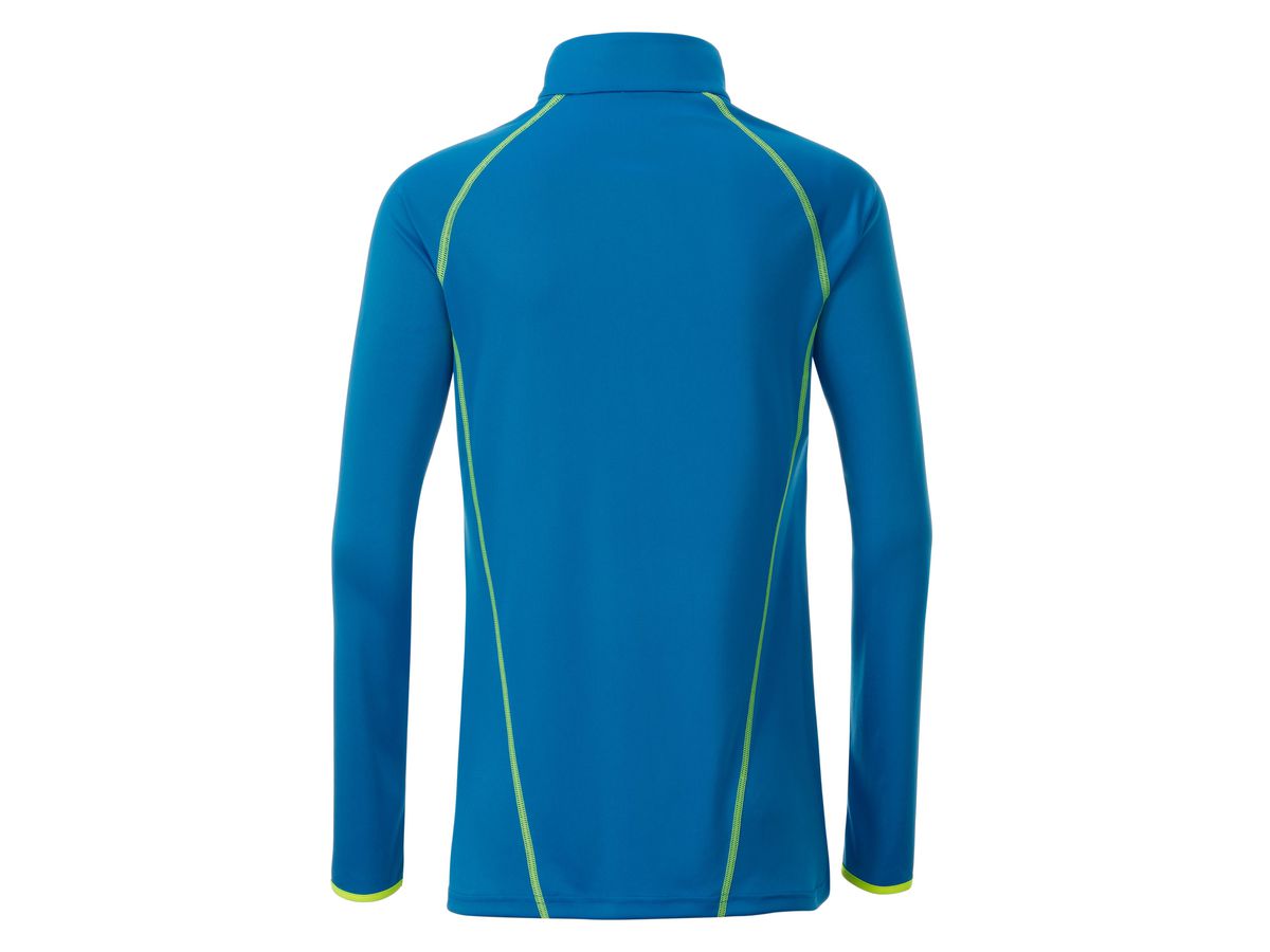 JN Ladies' Sports Shirt Longsleeve JN497 bright-blue/bright-yellow, Größe M