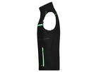 JN Workwear Vest - COLOR - JN850 black/lime-green, Größe L