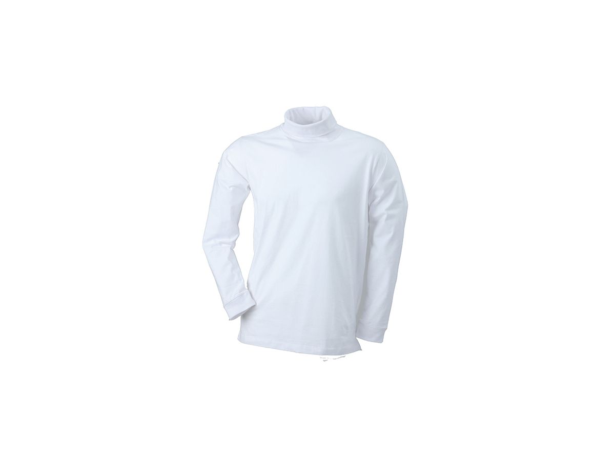 JN Rollneck Shirt JN183 100%BW, white, Größe M