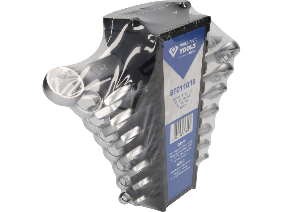BRILLIANT TOOLS Gabel-Ringschlüssel-Satz,15-tlg.