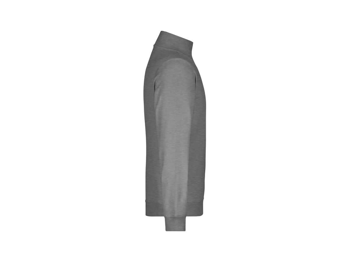 JN Round-Neck Zip JN352 100%BW, sports-grey, Größe XL