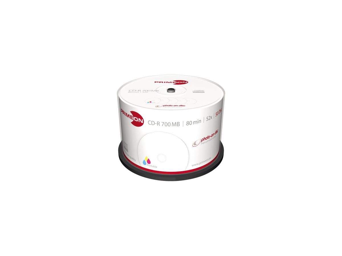 PRIMEON CD-R 2761105 52x 700MB 80Min. Spindel 50 St./Pack.