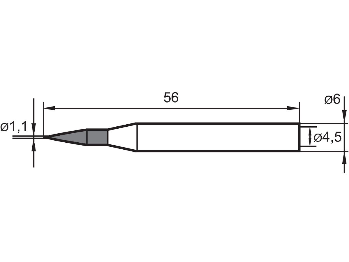 Pencil shaped solder tip Straight No.0162BD Ersa
