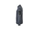 JN Mens Knitted Fleece Jacket JN762 100%PES, dark-grey-melange/silver, Gr. L