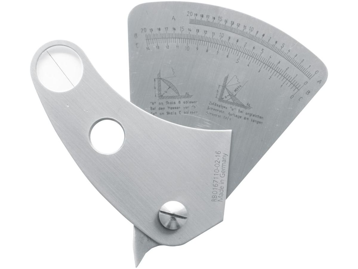 Schweißnahtschablone rostfrei Format