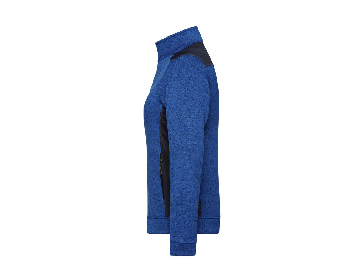 JN Strickfleece Jacke royal-melange/navy 100% Polyester 280g/m JN 861 Gr. XS