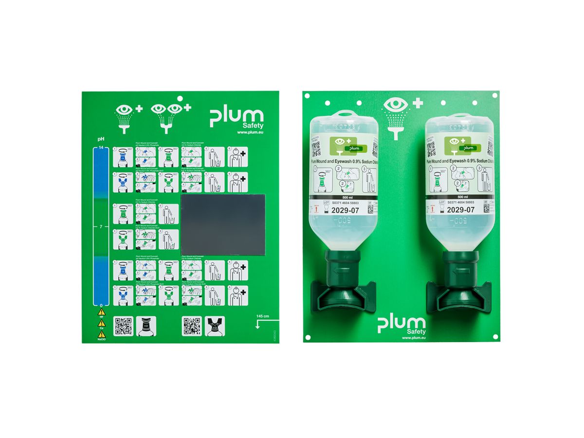 PLUM Augenspülstation inkl. 2 Fl. 500ml