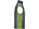 JN Men's Knitted Hybrid Vest JN740 kiwi-melange/anthracite-melange Gr. S