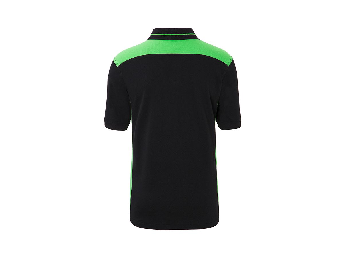 JN858 Men's Workwear Polo-Level 2 black/lime-green Gr. L