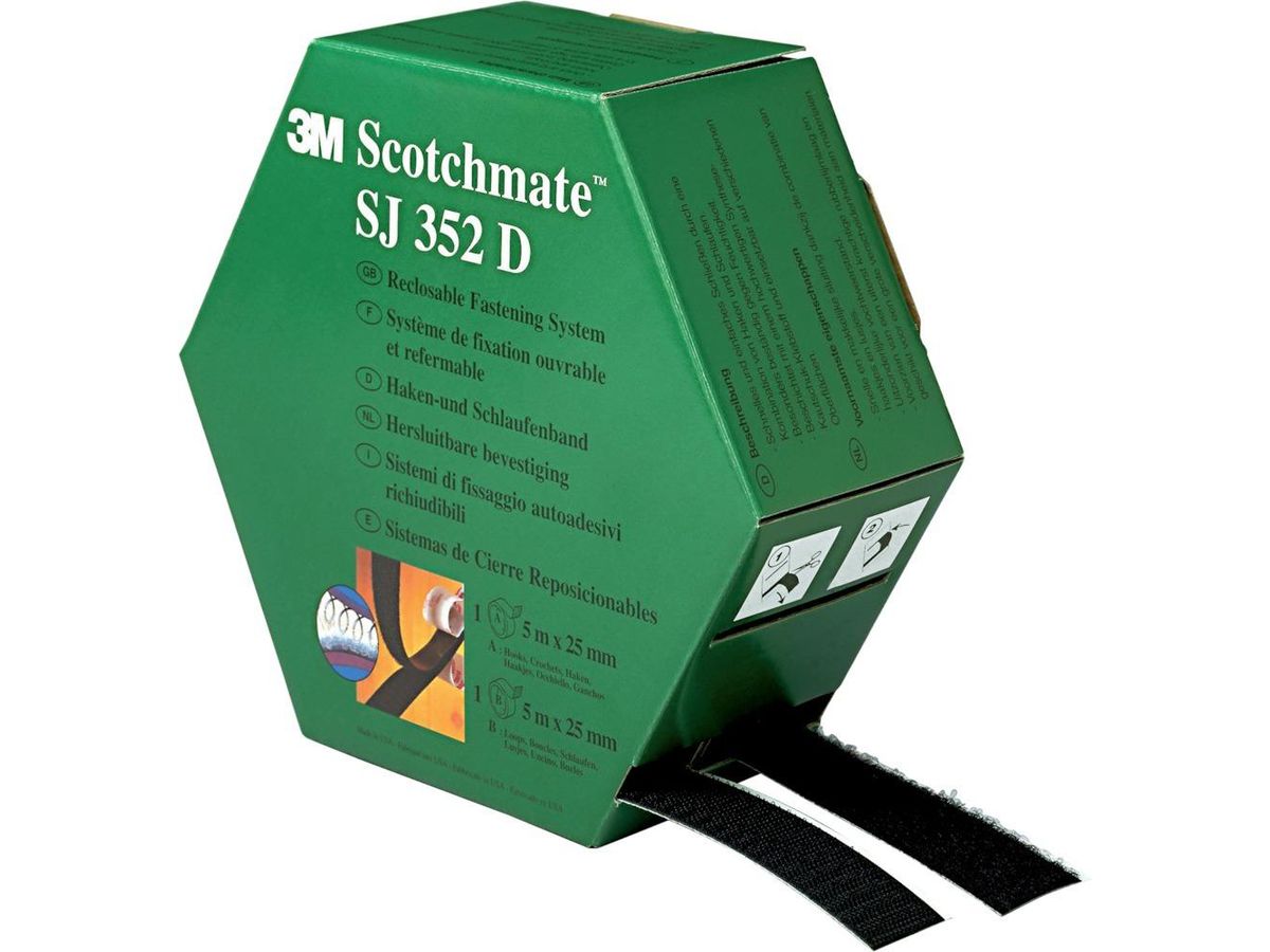 Klittenband Scotchmate SJ352D 25,4mmx5m 3M