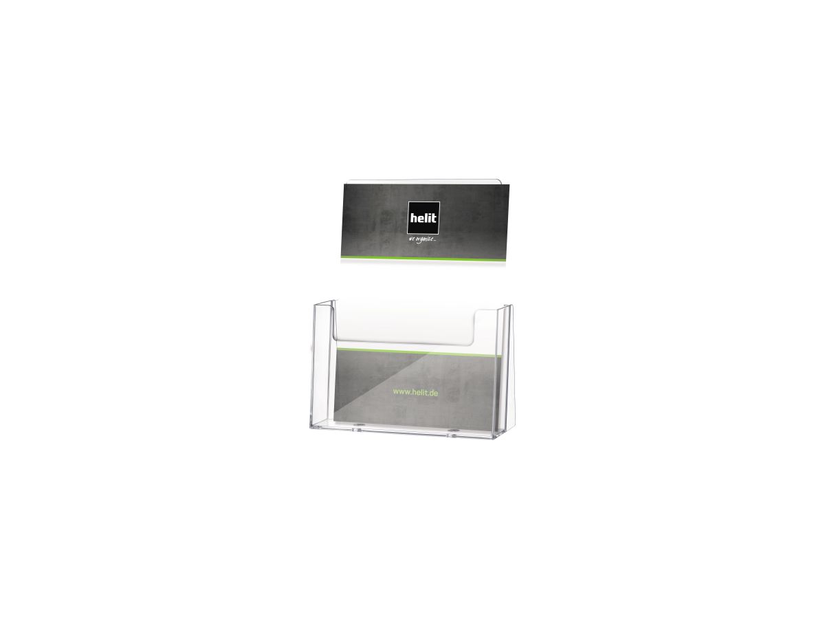 helit Prospekthalter H2352102 DIN A5 hoch 1Fach PS glasklar