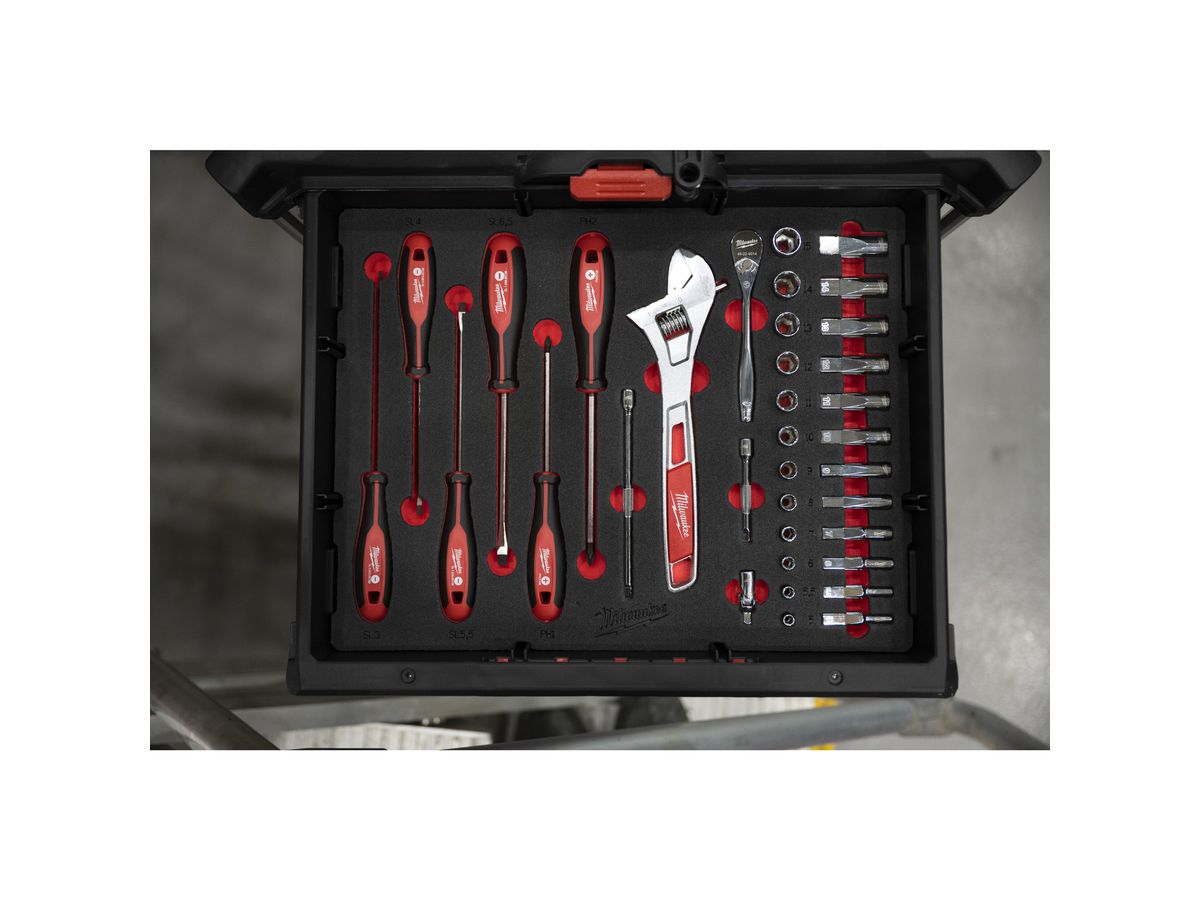 MILWAUKEE Packout Einlage Ratschen und Schraubendreher 35teilig