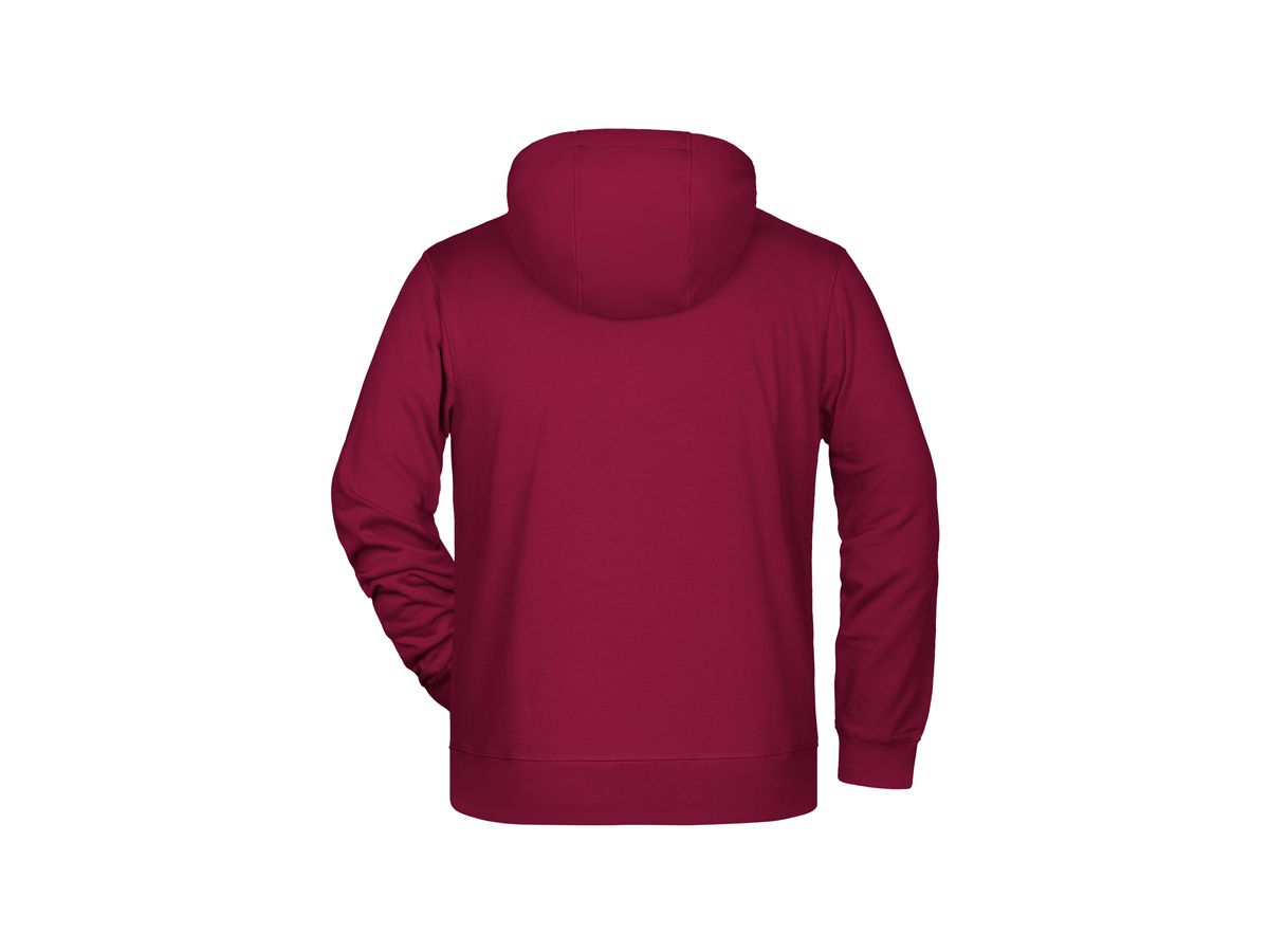 JN Men's Zip Hoody 8026 wine, Größe 3XL
