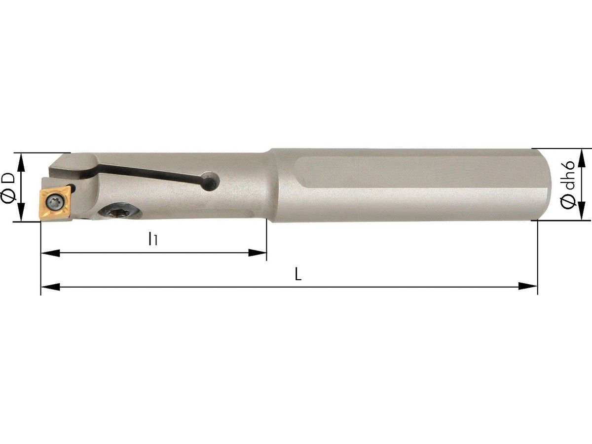 Adjustable core drill D 12/15mm T 1
