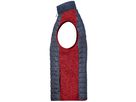 JN Men's Knitted Hybrid Vest JN740 red-melange/anthracite-melange Gr. XL