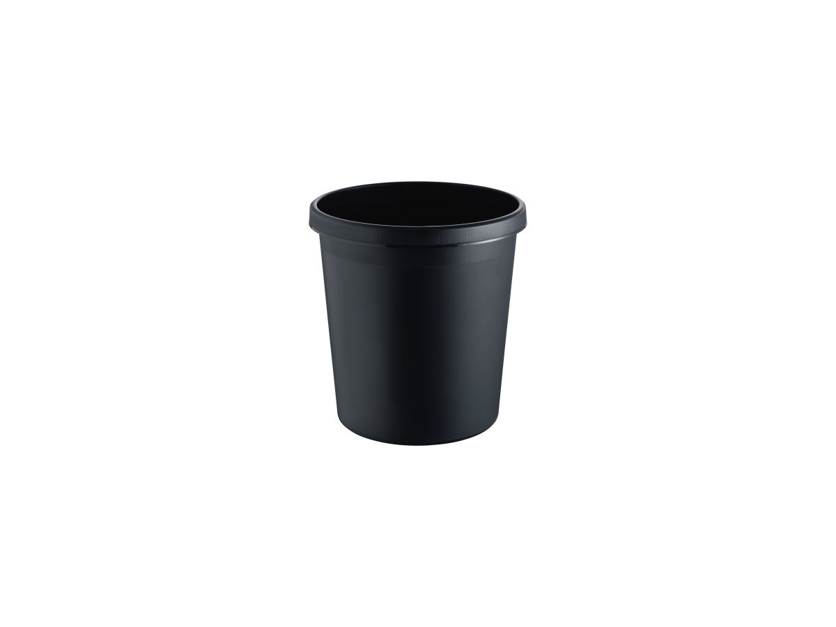 helit Papierkorb H6105895  31x32cm 18l rund Kunststoff schwarz