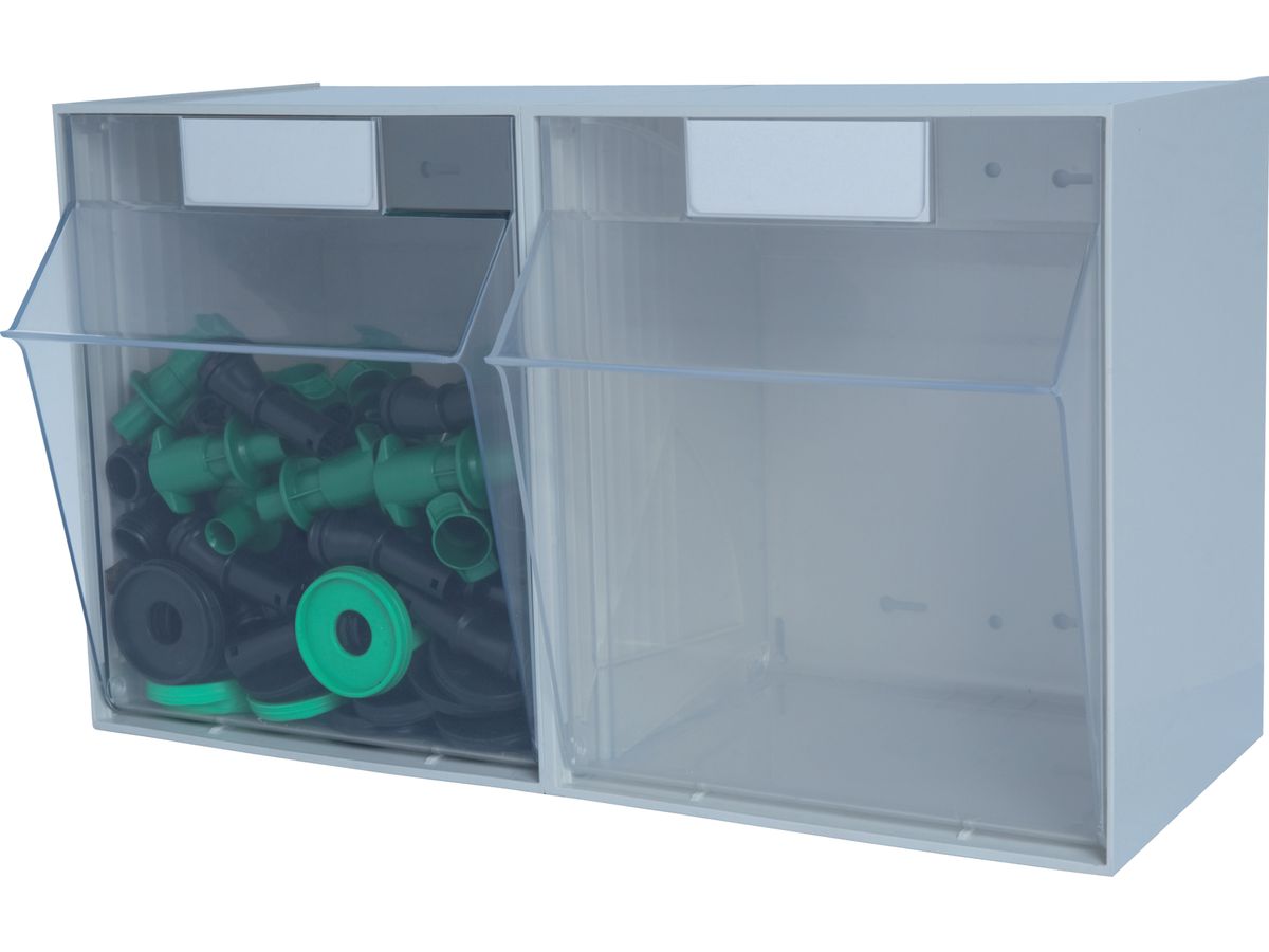 HÜNERSDORFF Lagersystem Multistore Riegel Nr.2 Kunststoff lichtgrau