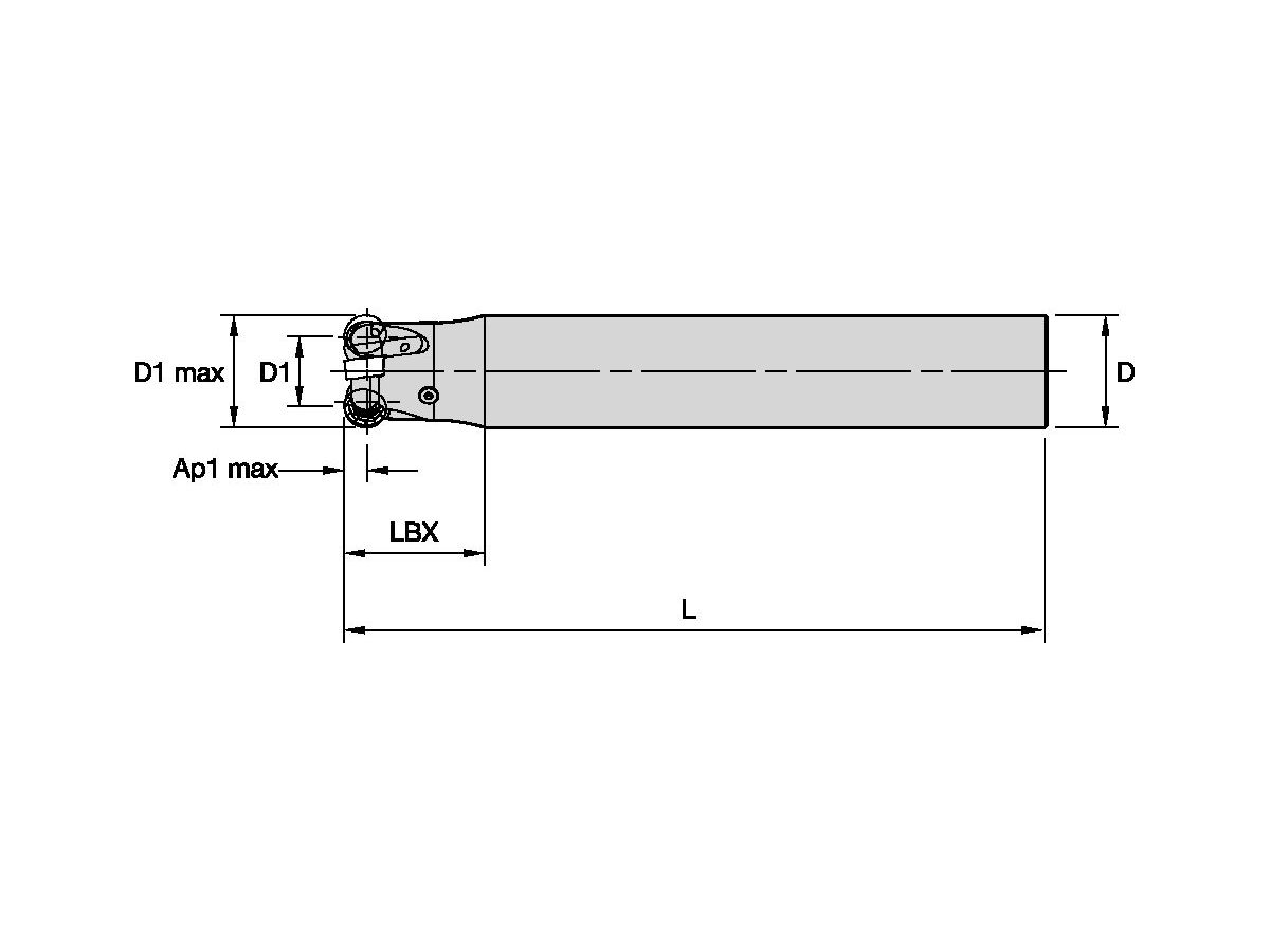 KENNAMETAL KDR125R1202C125L900 INCH CUTTER KDR D1.250 Z2 END MILL
