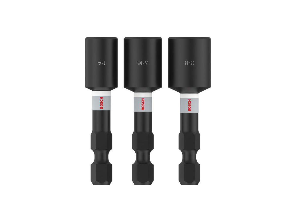 BOSCH Schlagschrauber-Steckschlüssel 1/4 1/4 / 5/16 / 3/8 ", 3-teilig