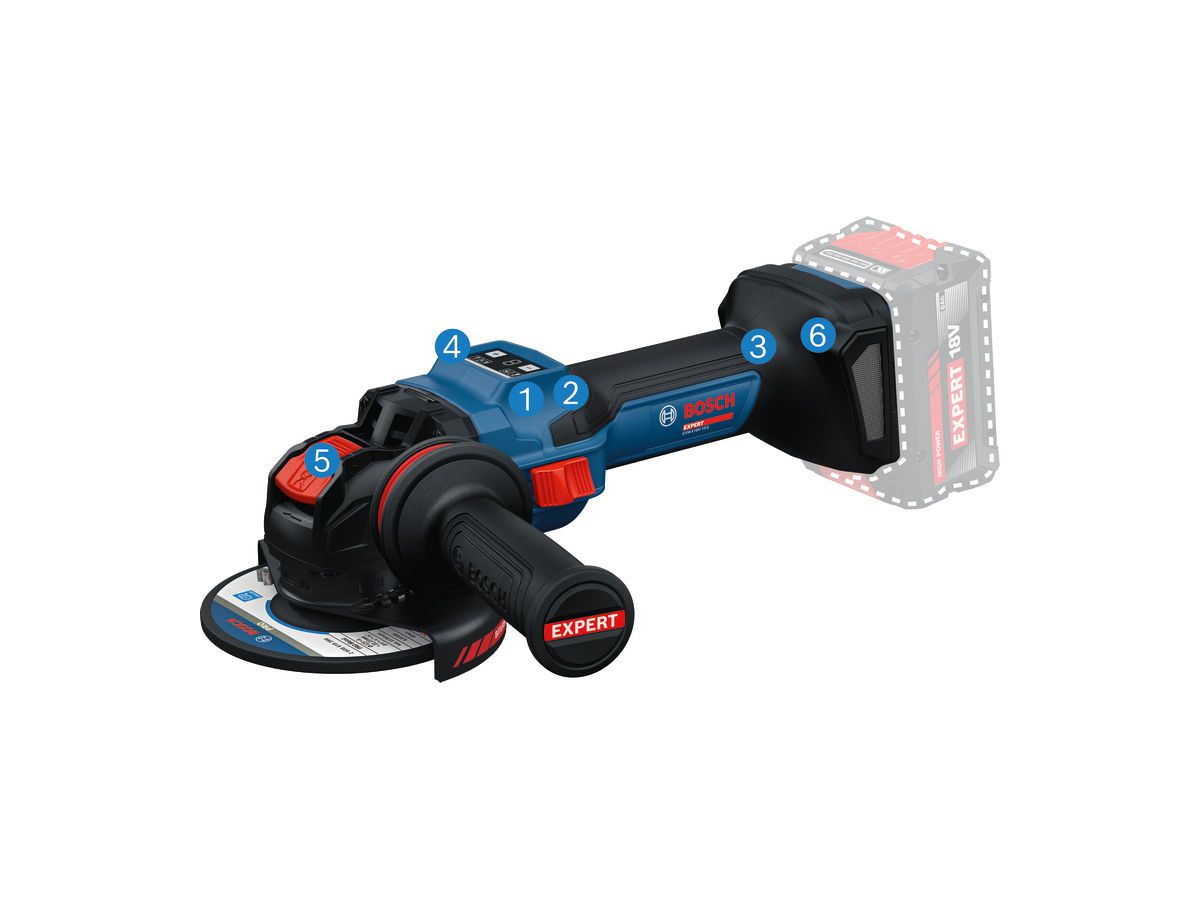 BOSCH Akku-Winkelschleifer EXWX18V-15S X-Lock 2x18V/8,0 Ah, Ladegerät, L-BOXX