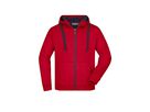 JN Mens Doubleface Jacket JN355 55%PES/45%BW, red/carbon, Größe L