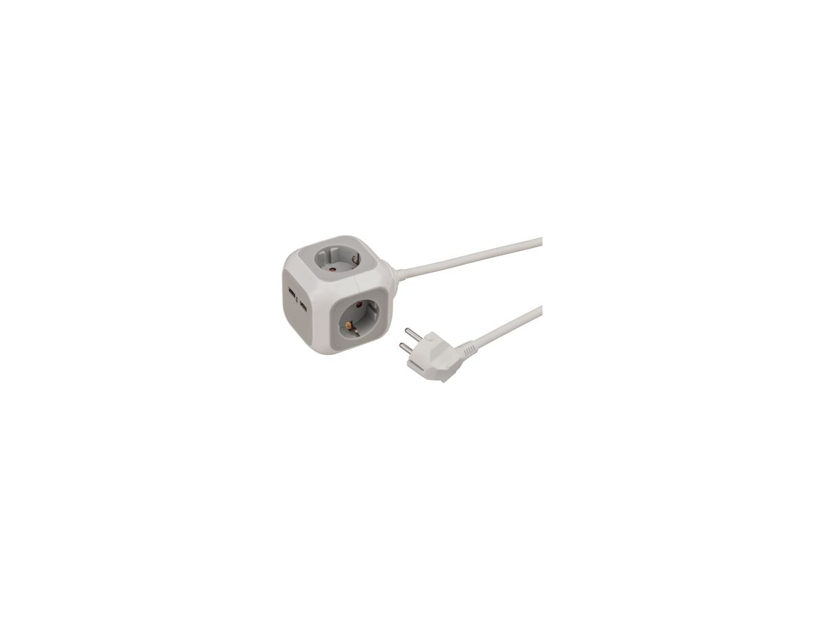 brennenstuhl Steckdosenwürfel ALEA-Power 1150100 4fach +2xUSB