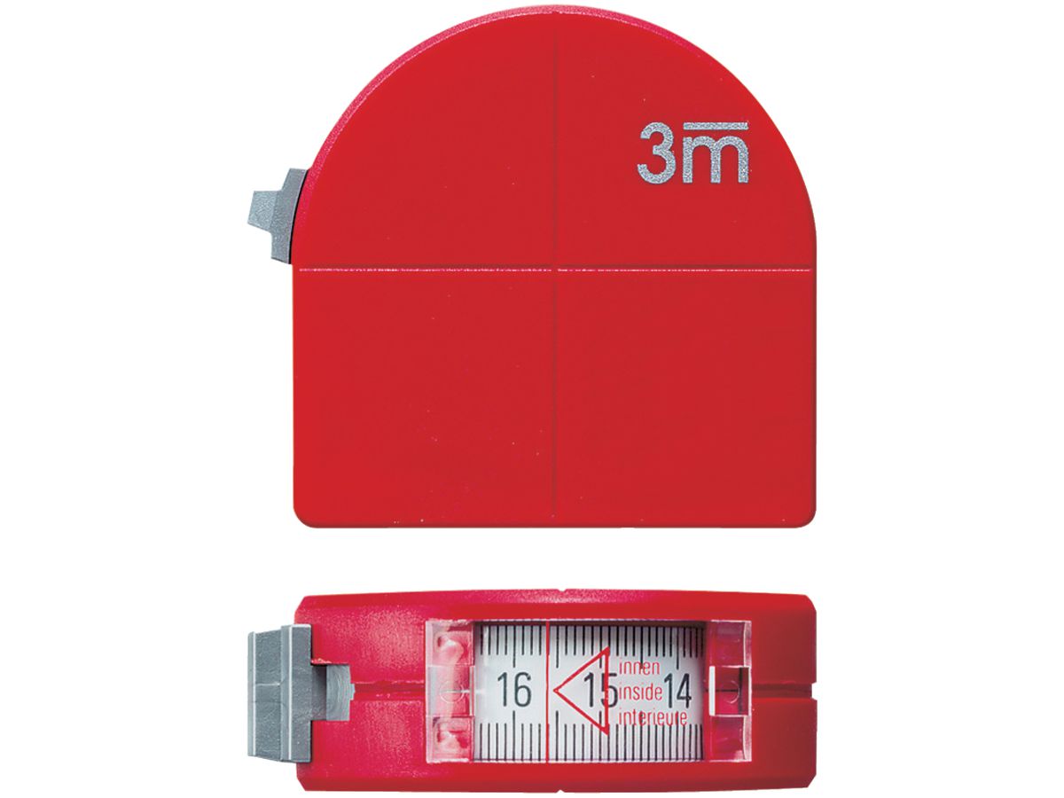 Tape measure with window 3mx16mm circ.FORMAT