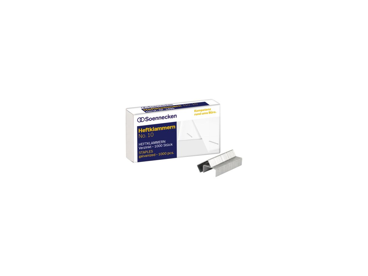 SOENNECKEN Heftklammern 3495 Nr.10 verzinkt 1.000 St./Pack.