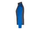 JN Ladies' Knitted Hybrid Jacket JN741 royal-melange/anthracite-melange Gr. XL