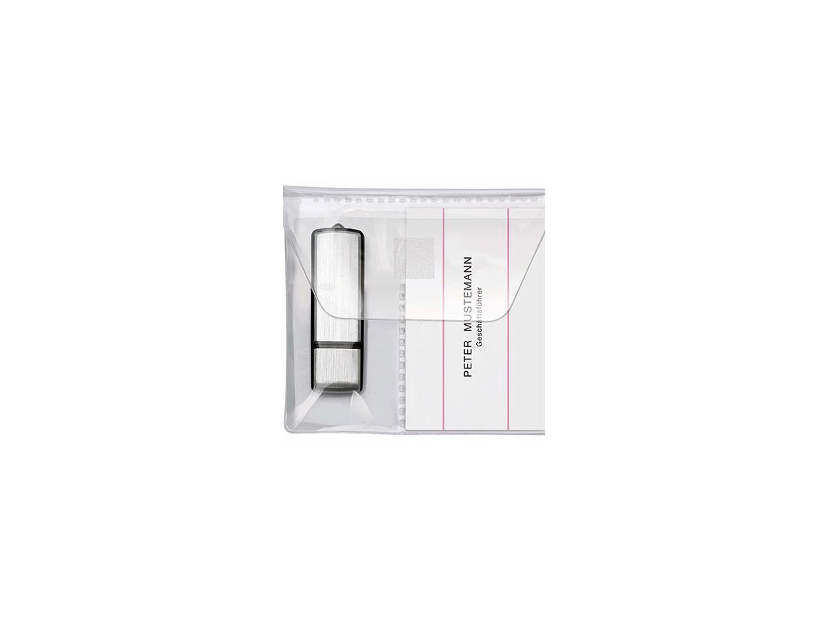 Veloflex USB Stick-Hülle 2256010 10x10cm PP transparent 5 St./Pack