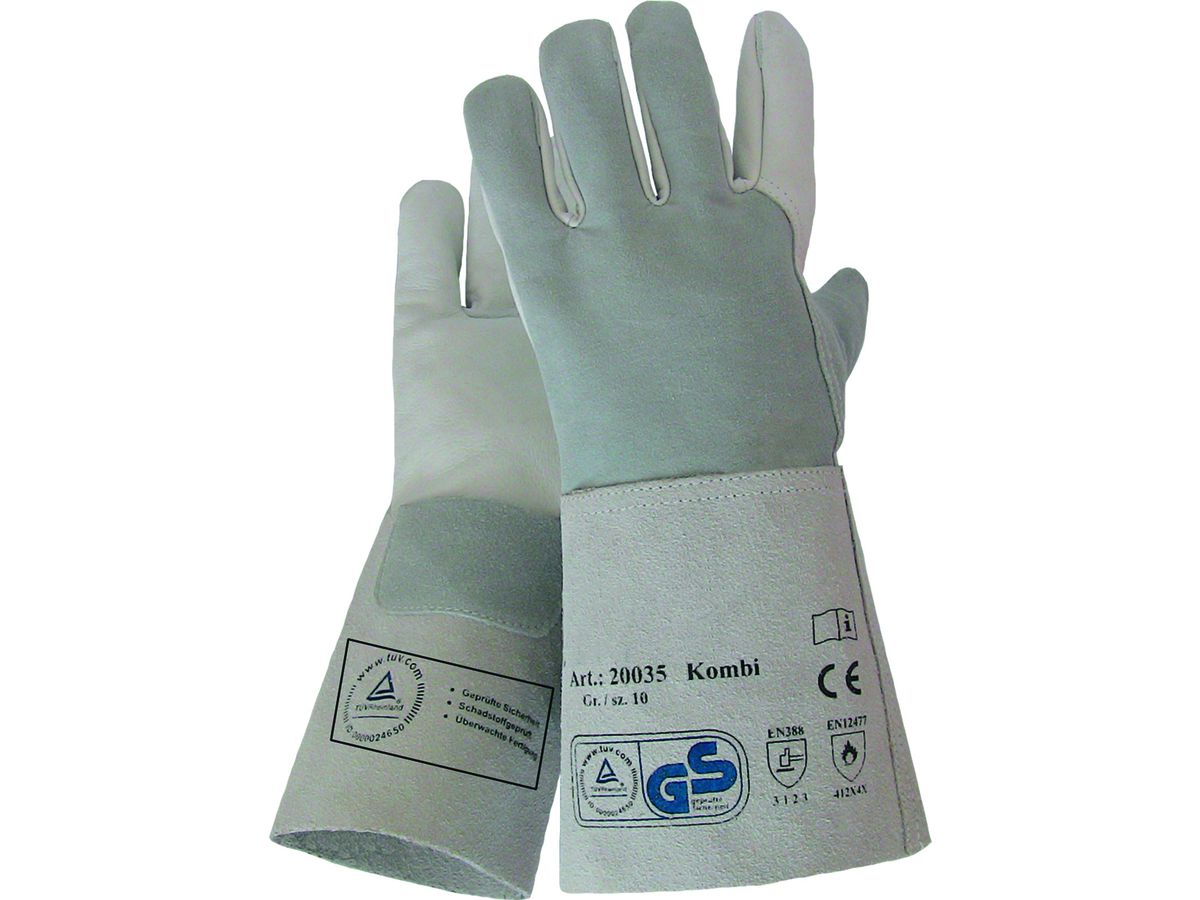 Welding Gloves VS53, KOMBI 35 cm long, Size: 10