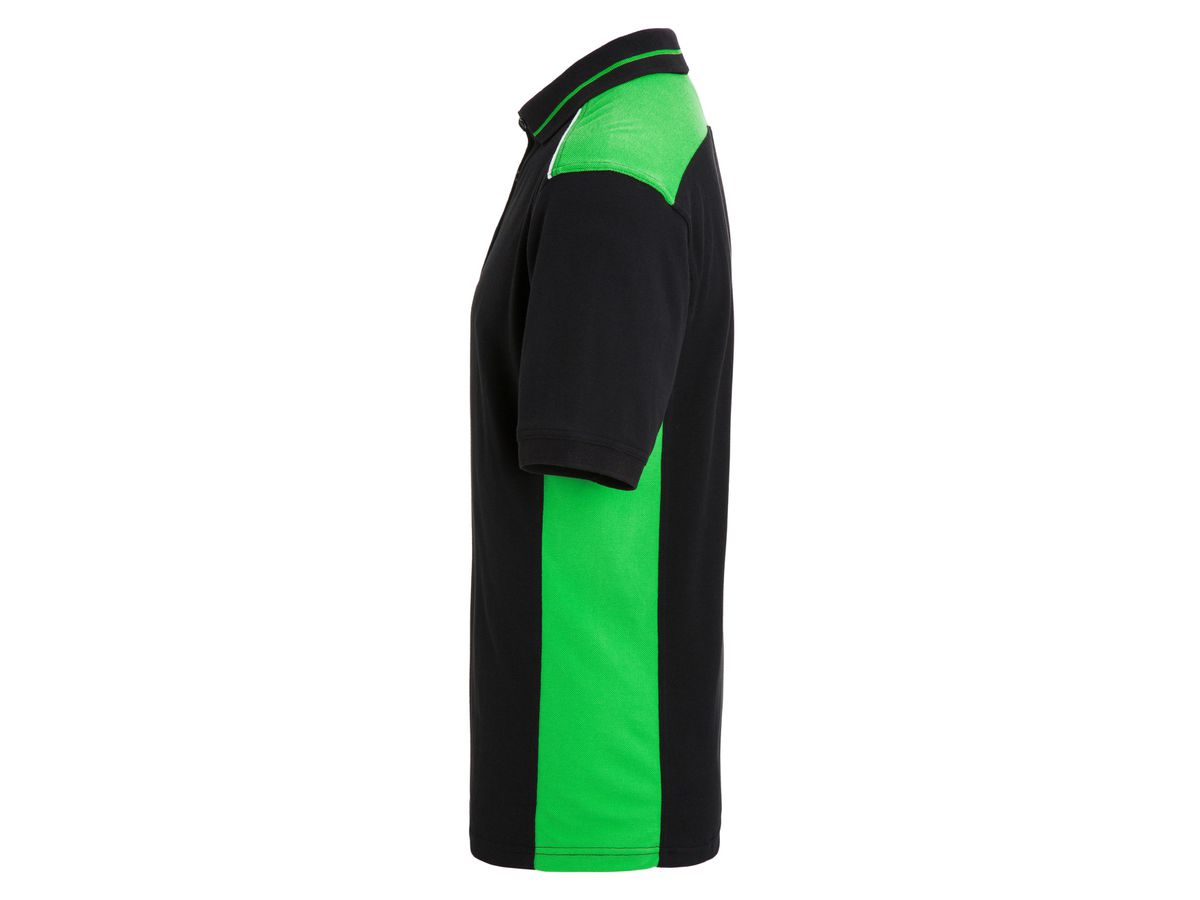 JN Men's Workwear Polo - COLOR - JN858 black/lime-green, Größe M