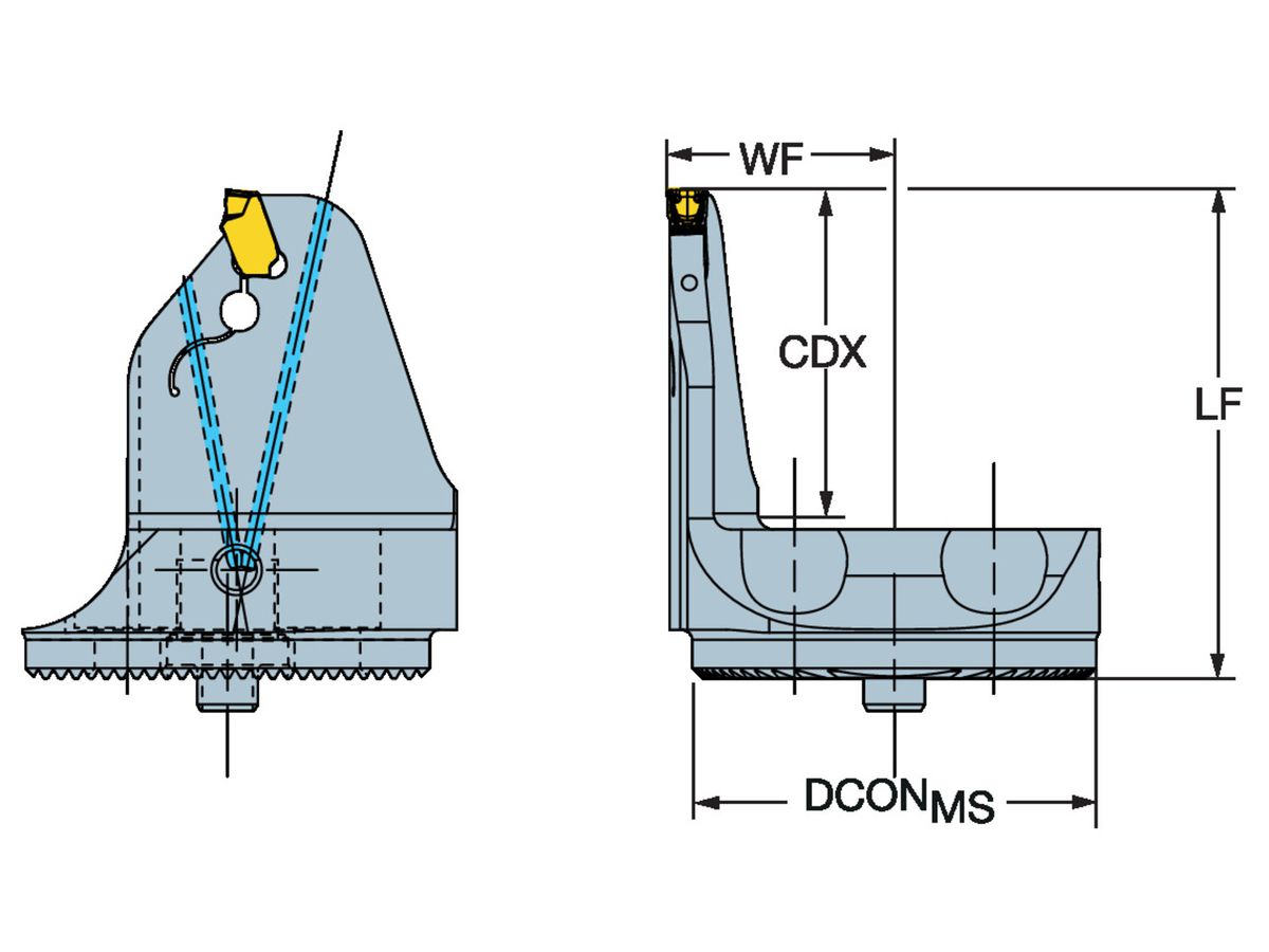 COROMANT SL Stechdrehhalter SL-QFU-RH38C40-150A