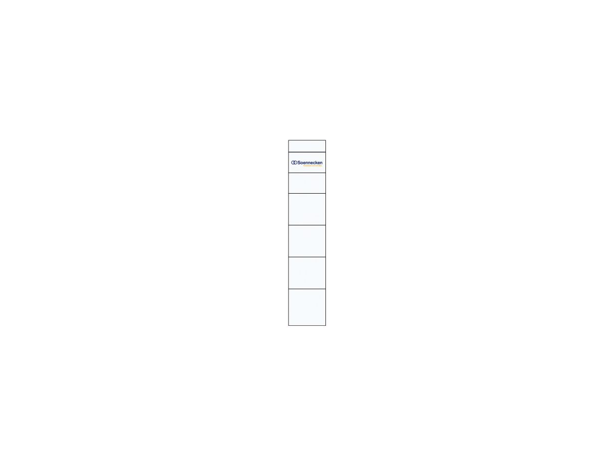 Soennecken Einsteckrückenschild 3348 schmal/kurz weiß 10 St,./Pack.