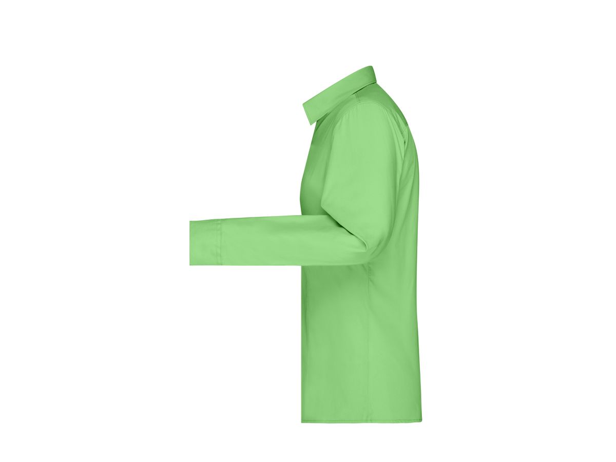 JN Ladies' Shirt Longsleeve Poplin JN677 lime-green, Größe XS