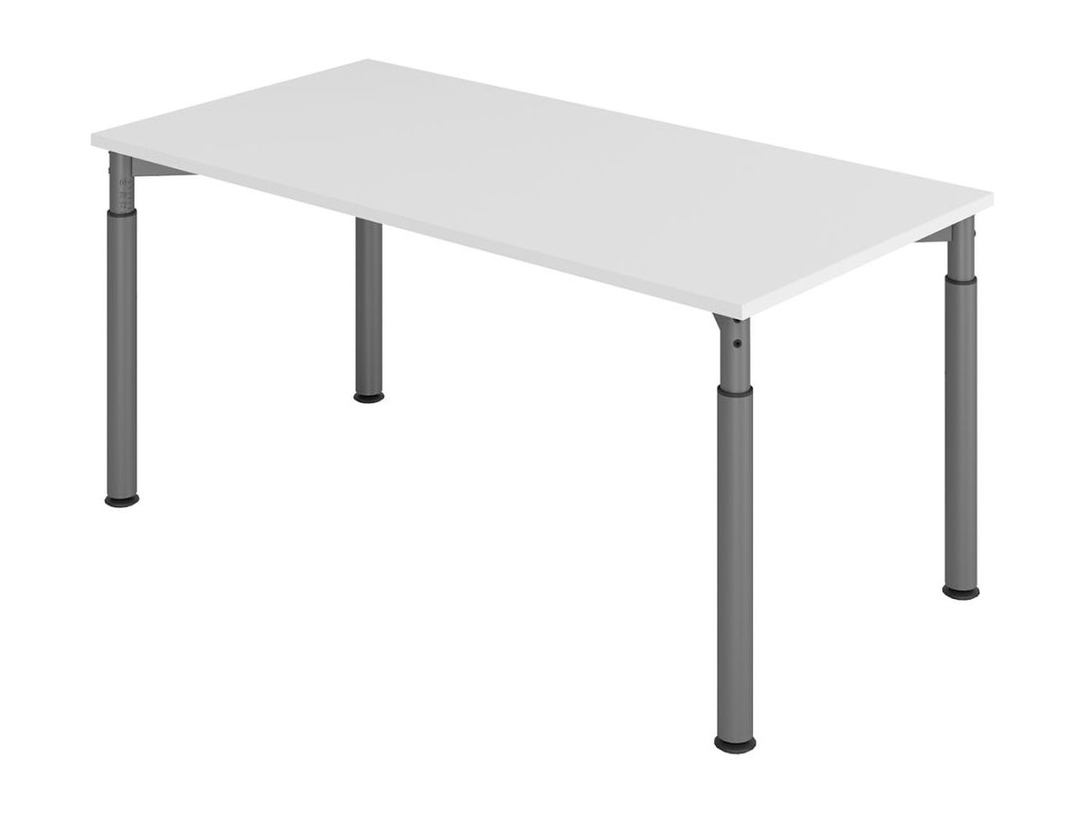 Schreibtisch 4-Fuß 1600x800 mm Grau