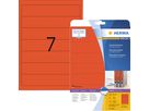 HERMA Ordneretikett 5092 kurz/schmal sk rot 140 St./Pack.