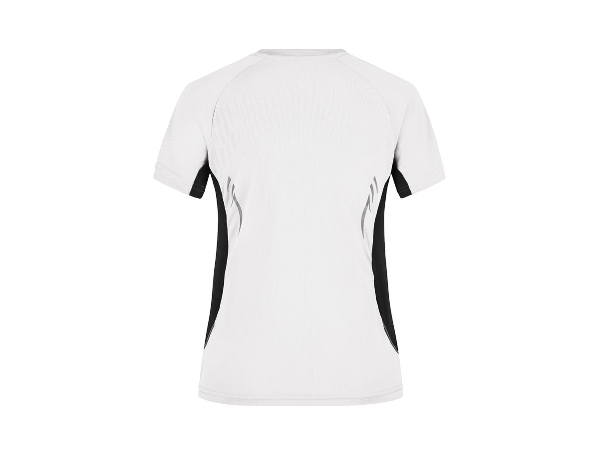 JN Ladies Running-T JN390 100%PES, white/black, Größe L