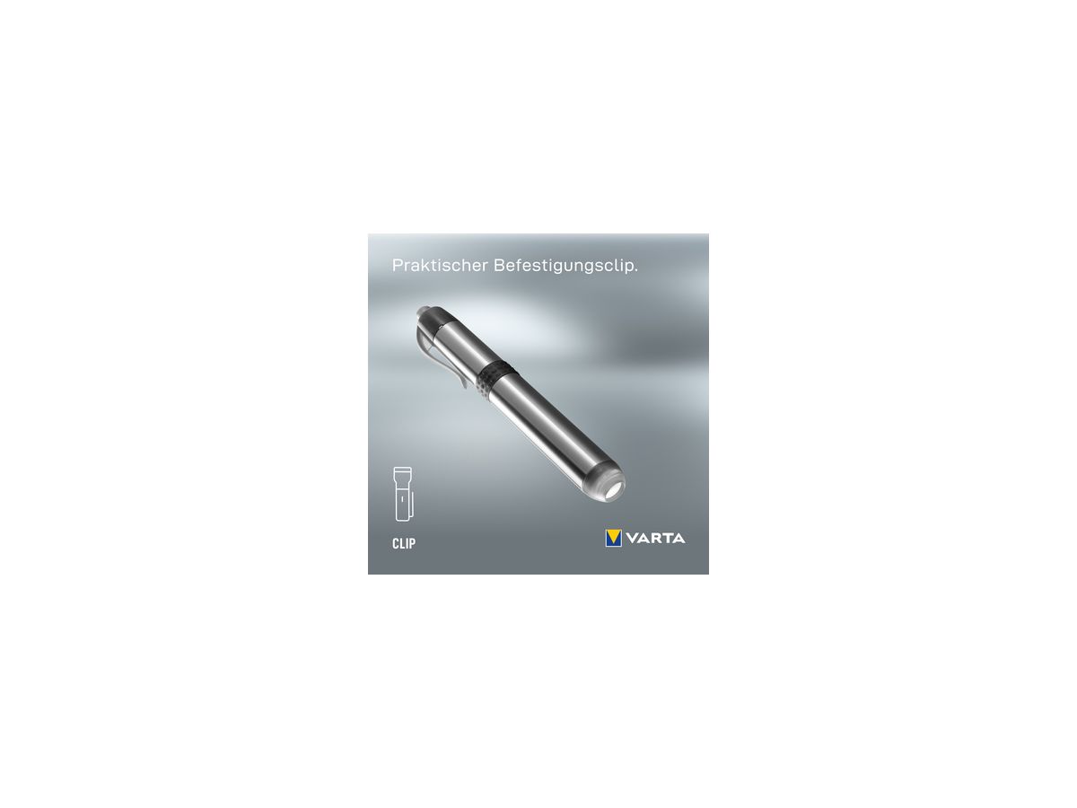 Varta Taschenlampe Pen Light 16611101421 LED Aluminium