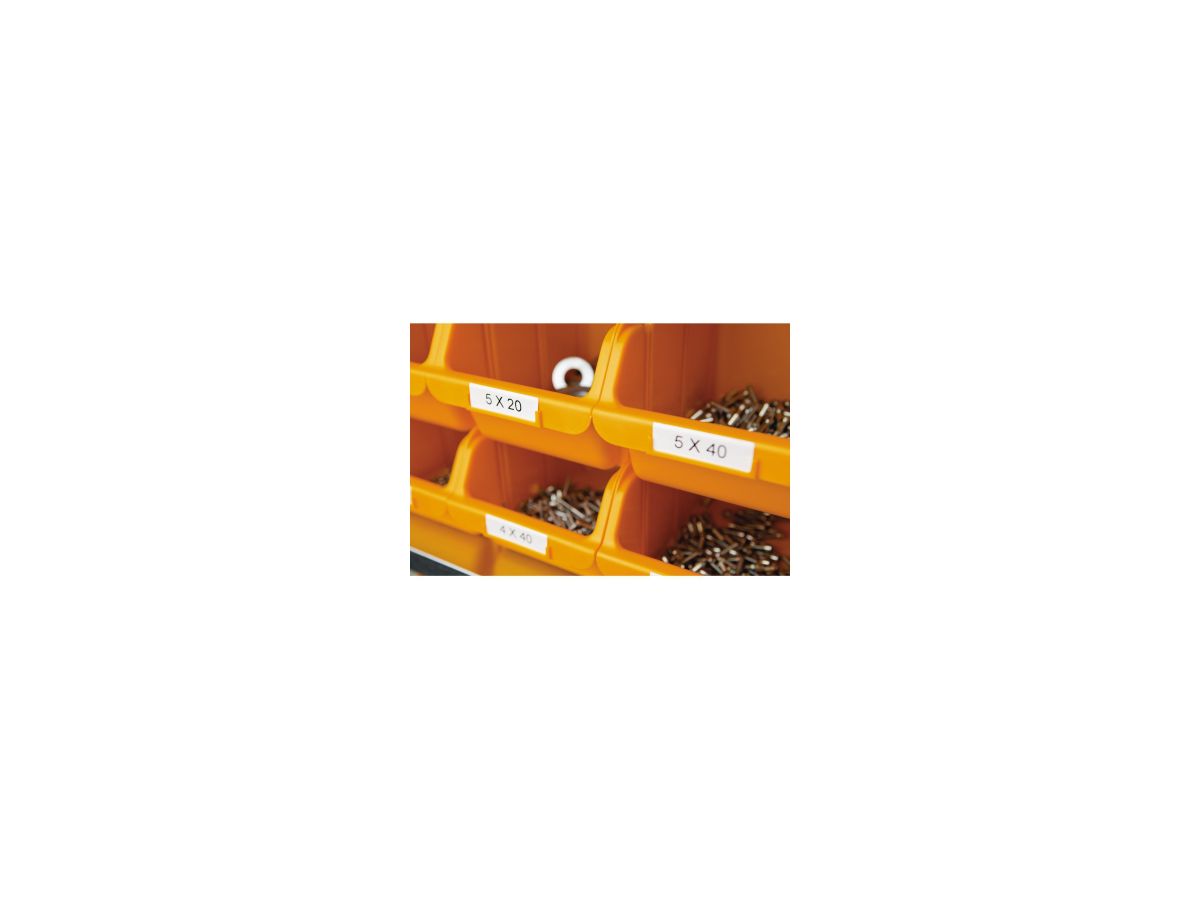 DYMO Schriftbandkassette Rhino ID1 18482 9mmx5,5m sw auf ws