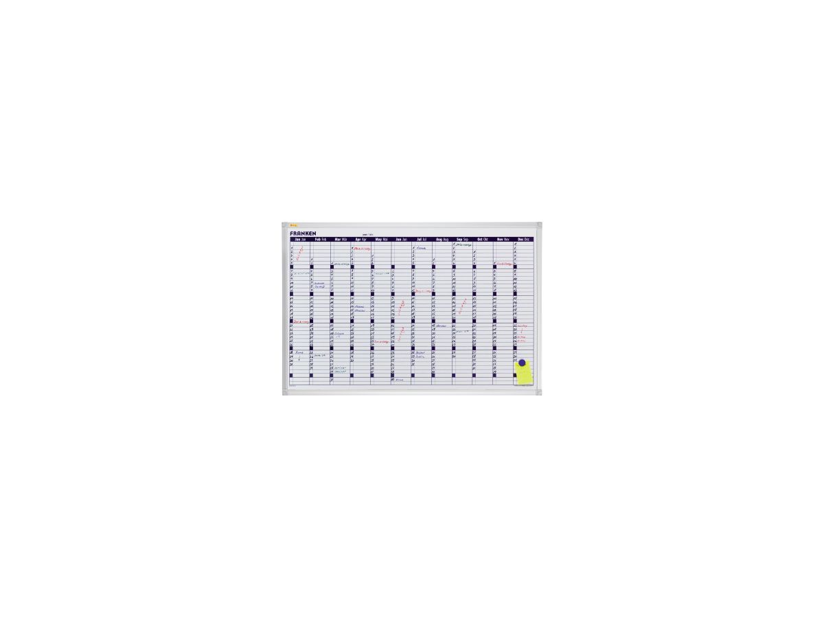 Franken Jahresplaner X-tra Line VO-12 90x60cm 12Monate weiß