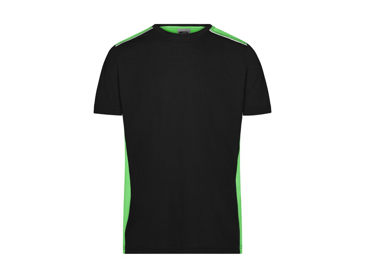 JN860 Men's Workwear T-Shirt Level 2 black/lime-green Gr. XL