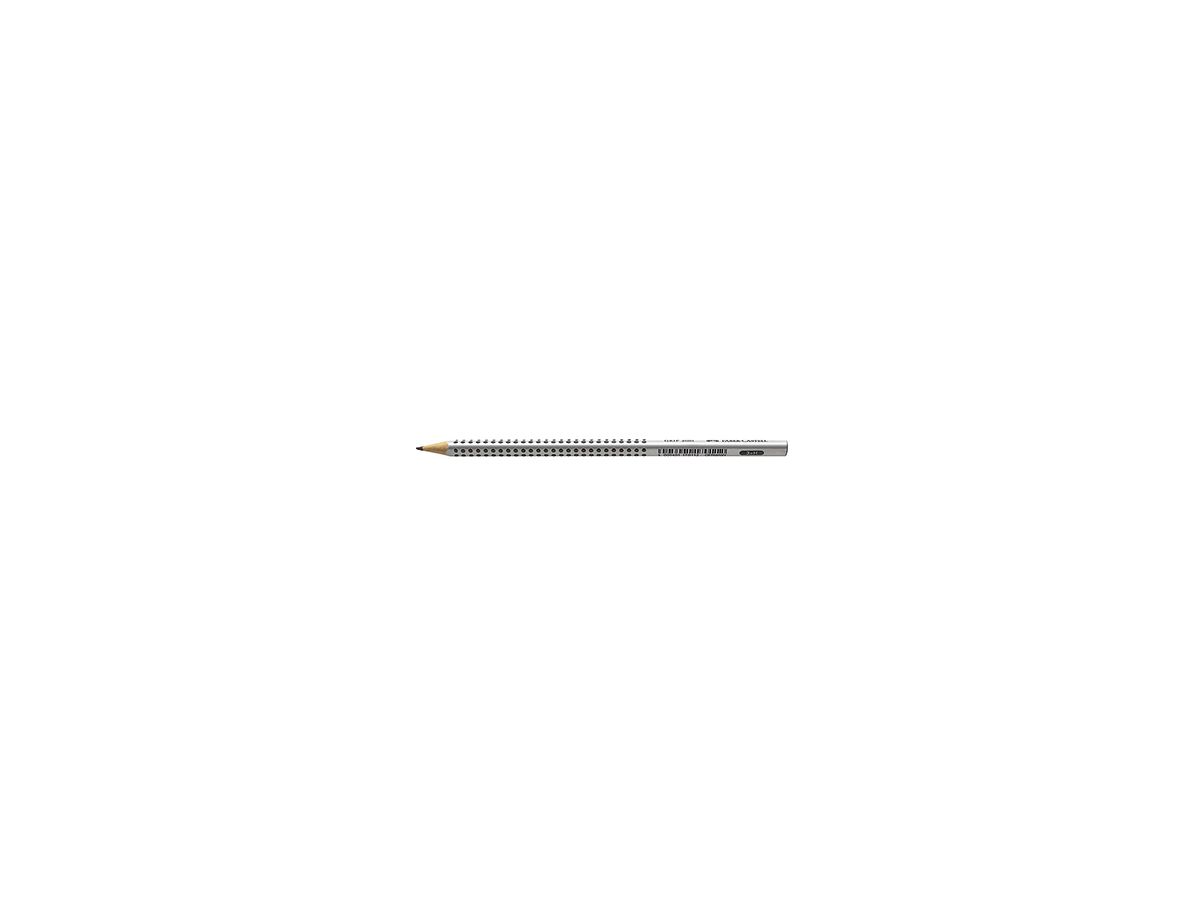 Faber-Castell Bleistift GRIP 2001 117011 Dreieckform H silbergrau