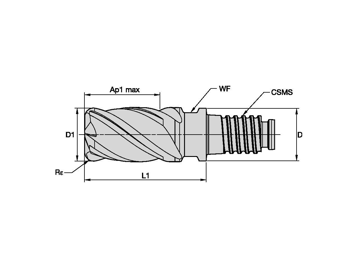 KENNAMETAL ULDV1000Y4CQEKCSM15 D-L HARVI 4F 1XDL25X1 1/2 R0,12