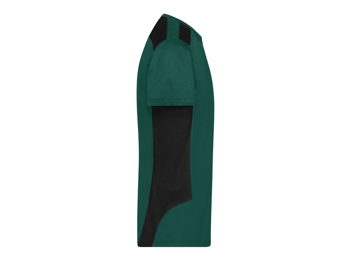 JN Men`s Workwear T-Shirt JN1824 dark-green/black Gr. S