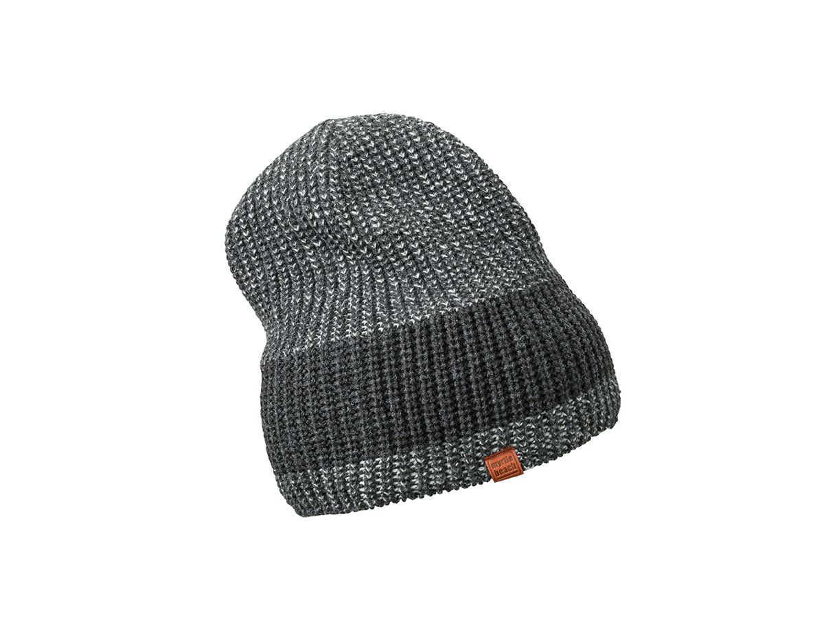 mb Urban Knitted Hat MB7993 100%PAC, coal-black/grey, Größe one size