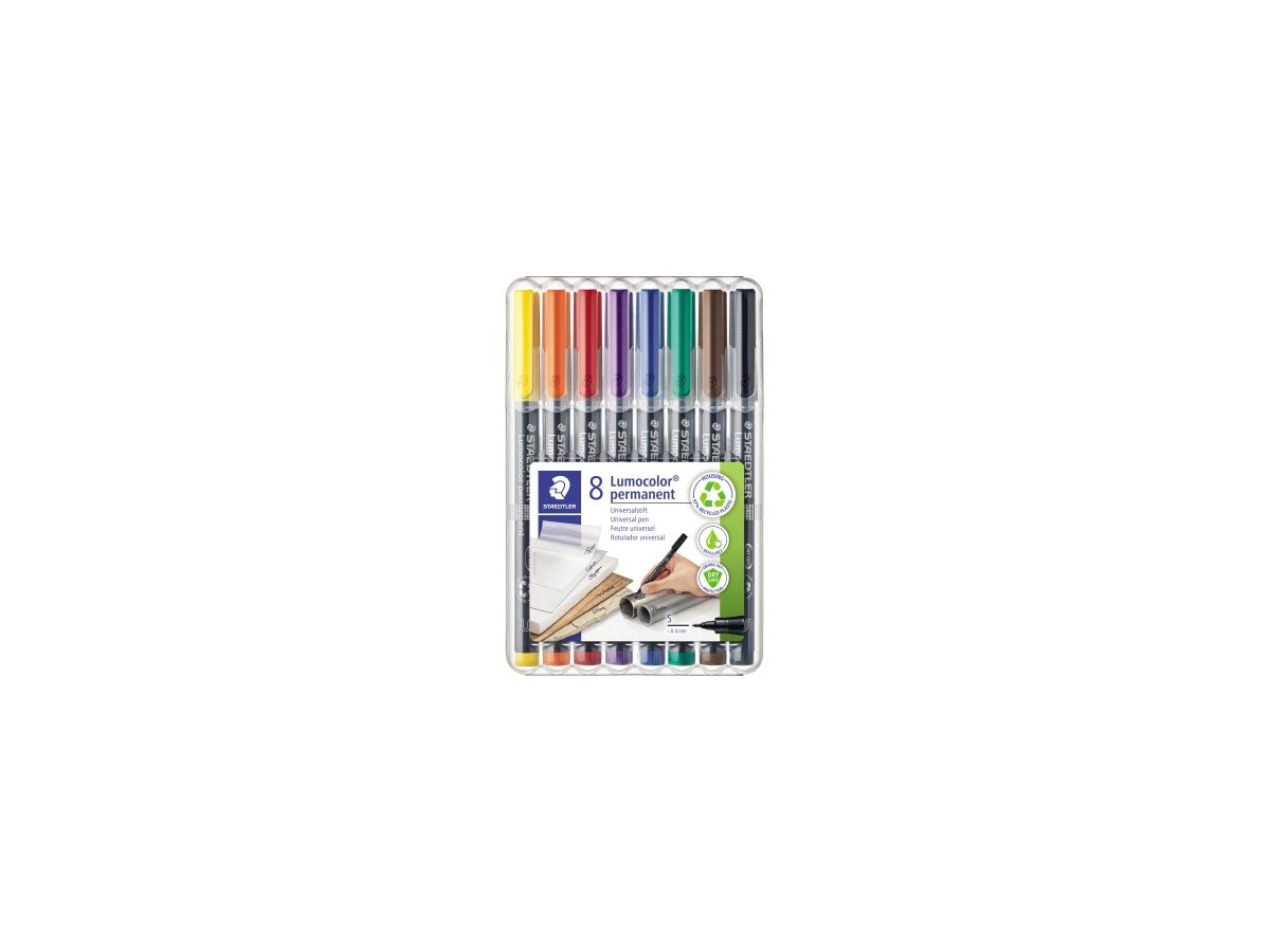 STAEDTLER Folienschreiber Lumocolor 313 WP8 0,4mm sortiert 8 St./Pack.